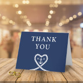 ブルーロ航海のープハートいかりモノグラム結婚ズ サンキューカード