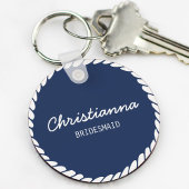 ブルーロ航海のープハート結婚いかりの花嫁 キーホルダー