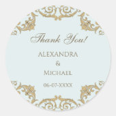 ブルーロ華美ココビクトリアンの結婚ありがとう ラウンドシール (正面)