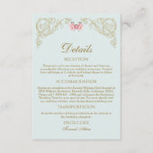 ブルーロ華美コヴィンテージウェディング詳細 エンクロージャーカード (正面)