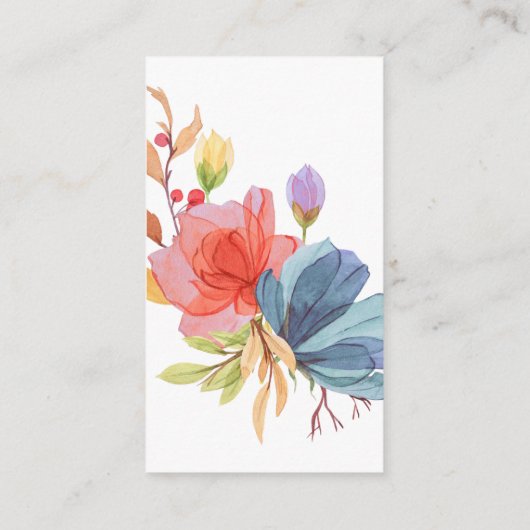 ブルーワはっきりしたルドフラワー結婚ズ宿泊施設 エンクロージャーカード (裏面)