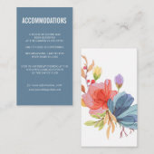 ブルーワはっきりしたルドフラワー結婚ズ宿泊施設 エンクロージャーカード (正面/裏面)