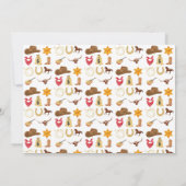 ブルーワイルドウエストファーストロデオ男の赤ちゃん1st誕生日 サンキューカード (裏面)