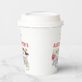 ブルーワイルドウエストファーストロデオ男の赤ちゃん1st誕生日 紙コップ (左)