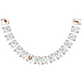 ブルーワイルドウエストロデオボーイハッピーバースデー バンティングフラッグ (全)