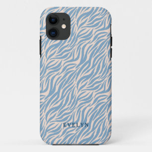 ブルーワイルドタイガーストライプズ iPhone 11 ケース