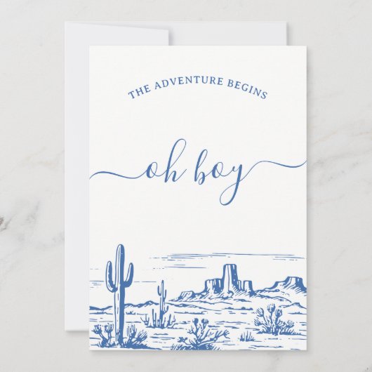 ブルーワイルドネスの冒険が赤ちゃんシャワーを開始 招待状 (裏面)