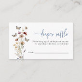 ブルーワイルドフラワーおむつラッフル エンクロージャーカード (正面)