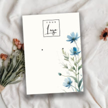 ブルーワイルドフラワーの水の色のイヤリングロゴ表示