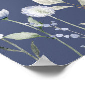 ブルーワイルドフラワーイベント結婚のポスター ポスター (角)