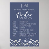 ブルーワイルドフラワーイベント結婚のポスター ポスター (正面)