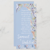 ブルーワイルドフラワーウェディングレセプションサンキュー (正面/裏面)