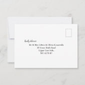 ブルーワイルドフラワーウェディングRSVPエンクロージャカード 出欠カード (裏面)