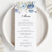 ブルーワイルドフラワーウォータカラー結婚フローラのメニュー メニュー