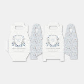 ブルーワイルドフラワーウォーターカラークレストブライダルシャワー フェイバーボックス (折り畳みなし)