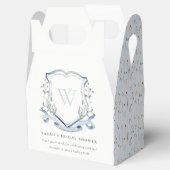 ブルーワイルドフラワーウォーターカラークレストブライダルシャワー フェイバーボックス (オープン)