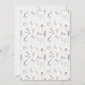 ブルーワイルドフラワーウォーターカラーフォトクレスト卒業 案内状 (裏面)