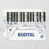 ブルーワイルドフラワーウォーターカラーリサイタル 招待状 (正面/裏面)