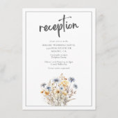 ブルーワイルドフラワーエレガフォーマルントウェディング披露宴 エンクロージャーカード (正面)