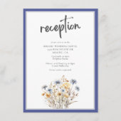 ブルーワイルドフラワーエレガモダンントウェディング披露宴 エンクロージャーカード (正面)