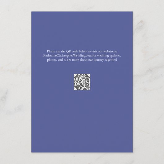 ブルーワイルドフラワーエレガモダンントウェディング披露宴 エンクロージャーカード (裏面)