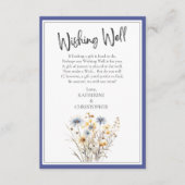 ブルーワイルドフラワーエレガントな結婚式が望み エンクロージャーカード (正面)