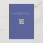 ブルーワイルドフラワーエレガントな結婚式が望み エンクロージャーカード (裏面)