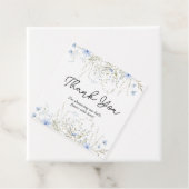 ブルーワイルドフラワーエレガント小さな女の子ベビーシャワー フェイバータグ (インサイチュ)