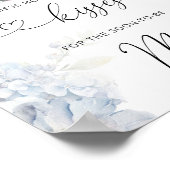 ブルーワイルドフラワーズキスブライダルシャワー ポスター (角)