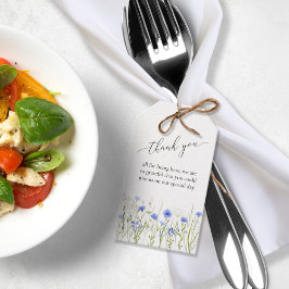 ブルーワイルドフラワーズゲ結婚ストフェイブバッグ ギフトタグ