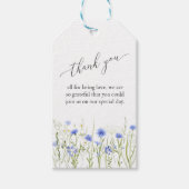 ブルーワイルドフラワーズゲ結婚ストフェイブバッグ ギフトタグ (正面)