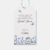 ブルーワイルドフラワーズスウィートフローラブライダルシャワー ギフトタグ (正面)
