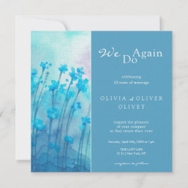 ブルーワイルドフラワーズボークリニューアル招待状 招待状