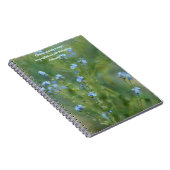 ブルーワイルドフラワーズメドーフラワーアート祈りの言葉ジャーナル ノートブック (右側)