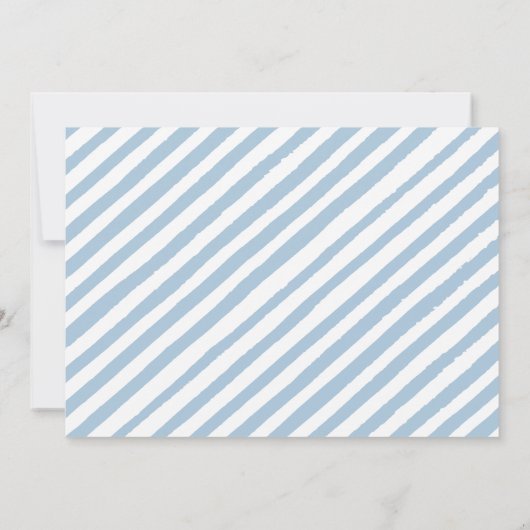 ブルーワイルドフラワーバターフィー男の赤ちゃんシャワーフォト 招待状 (裏面)