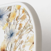 ブルーワイルドフラワーパーソナライズされたフローラ ピックルボールラケット (左詳細)