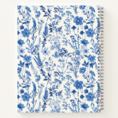 ブルーワイルドフラワーファミリーレシピクックブック ノートブック (裏面)