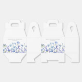 ブルーワイルドフラワーフローラの結婚水色 フェイバーボックス (見開き)