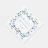 ブルーワイルドフラワーフローラボホベイビーシャワー スタンダードランチョンナプキン (角)