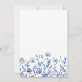 ブルーワイルドフラワーフローラ結婚式招待状 招待状 (裏面)