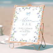 ブルーワイルドフラワーブライダルシャワーブケバー ポスター