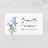 ブルーワイルドフラワーベビーシャワーおむつラッフル エンクロージャーカード (正面)