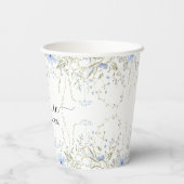 ブルーワイルドフラワーベビーシャワーベビーイン開花 紙コップ (裏面)