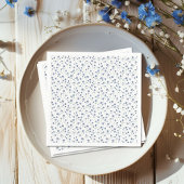 ブルーワイルドフラワーボタニカルガーデンブライダルシャワー スタンダードカクテルナプキン