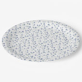 ブルーワイルドフラワーボタニカルガーデンブライダルシャワー ペーパープレート (アングル)