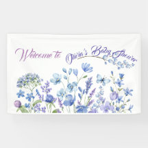 ブルーワイルドフラワーボホニュートラルベビースシャワー