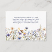 ブルーワイルドフラワーボホ水彩色本ベビー エンクロージャーカード (正面)