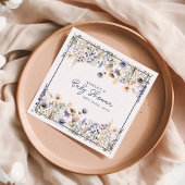 ブルーワイルドフラワーボホ水彩赤ちゃんシャワー スタンダードカクテルナプキン