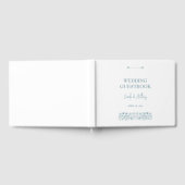 ブルーワイルドフラワーボホ結婚ズ ゲストブック (全面)