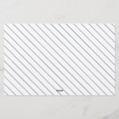 ブルーワイルドフラワーボーイ赤ちゃんシャワーアドバイスウィッシュカード 便箋 (裏面)